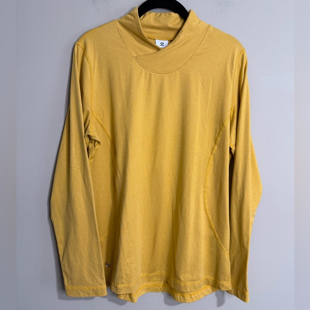 Daily Sports Agnes amber color mock neck Long Sleeve women's Tee